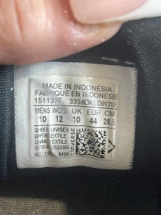 Converse Gray and Black Low-Top Canvas Sneakers - Picture 9 of 12